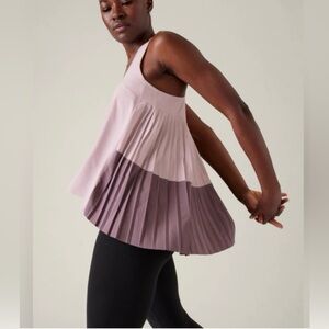 Athleta NWT Tank Top Swing High Low sz M pink mauve